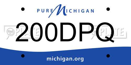 200DPQ Michigan License Plate