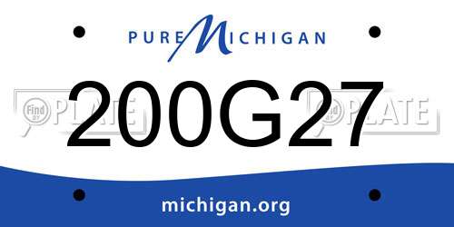 200G27 Michigan License Plate