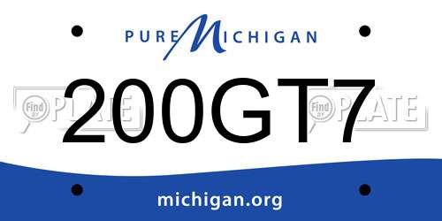 200GT7 Michigan License Plate
