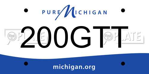 200GTT Michigan License Plate