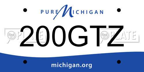 200GTZ Michigan License Plate