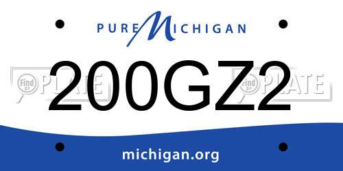 200GZ2 Michigan License Plate
