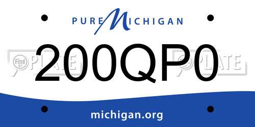 200QP0 Michigan License Plate