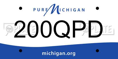 200QPD Michigan License Plate