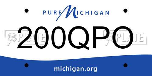 200QPO Michigan License Plate