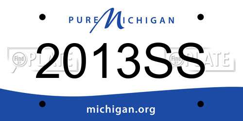 2013SS Michigan License Plate