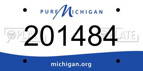 201484 Michigan License Plate