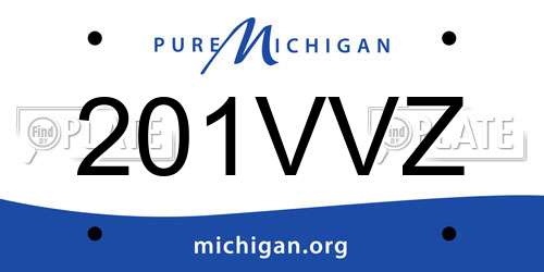 201VVZ Michigan License Plate
