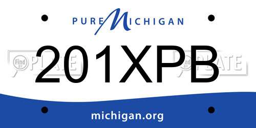 201XPB Michigan License Plate