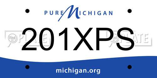 201XPS Michigan License Plate