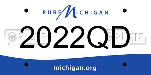 2022QD Michigan License Plate