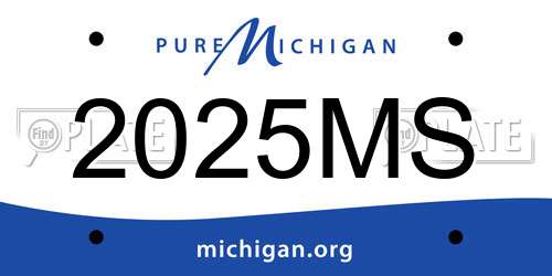 2025MS Michigan License Plate