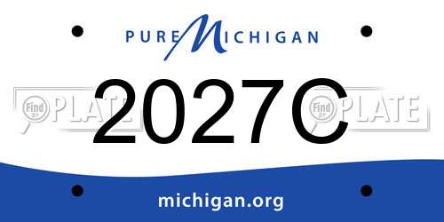 2027C Michigan License Plate