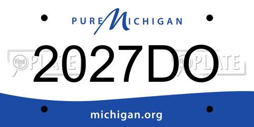 2027DO Michigan License Plate