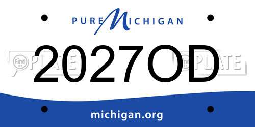 2027OD Michigan License Plate