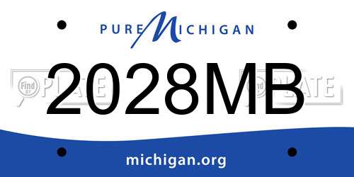 2028MB Michigan License Plate