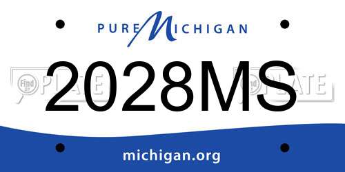 2028MS Michigan License Plate