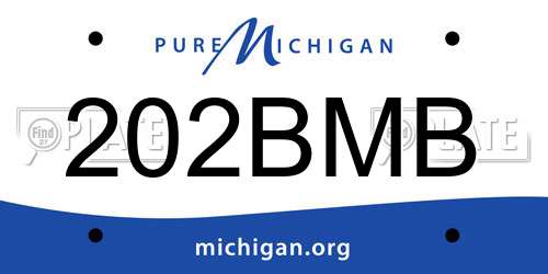 202BMB Michigan License Plate