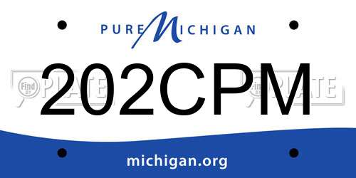 202CPM Michigan License Plate