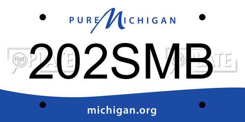 202SMB Michigan License Plate
