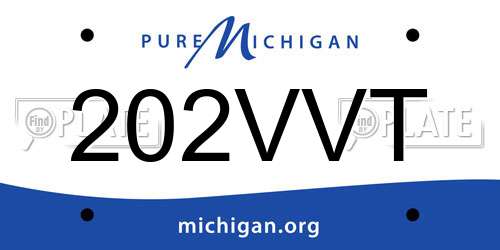 202VVT Michigan License Plate
