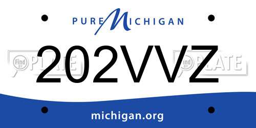 202VVZ Michigan License Plate