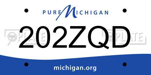 202ZQD Michigan License Plate