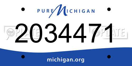 2034471 Michigan License Plate