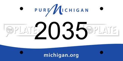 2035 Michigan License Plate