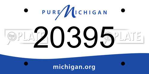 20395 Michigan License Plate