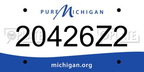 20426Z2 Michigan License Plate
