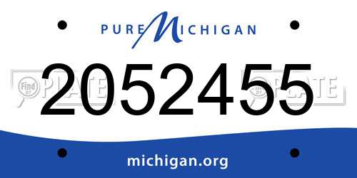 2052455 Michigan License Plate