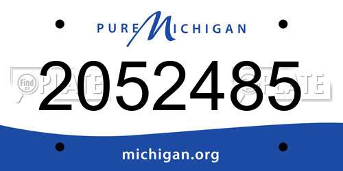 2052485 Michigan License Plate