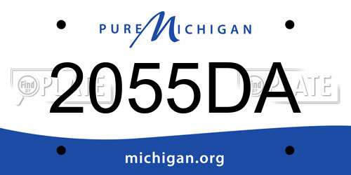 2055DA Michigan License Plate