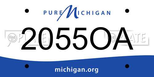 2055OA Michigan License Plate