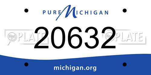 20632 Michigan License Plate