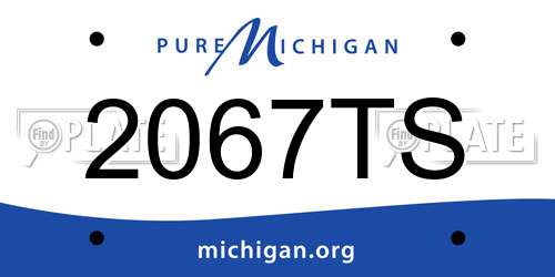 2067TS Michigan License Plate