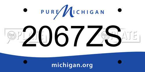2067ZS Michigan License Plate