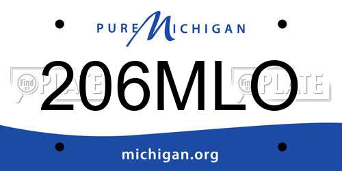 206MLO Michigan License Plate