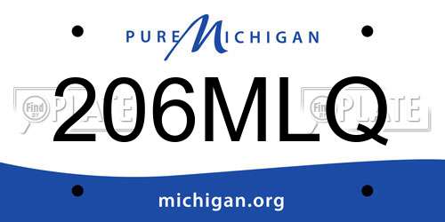 206MLQ Michigan License Plate