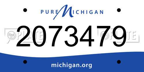 2073479 Michigan License Plate