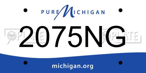 2075NG Michigan License Plate