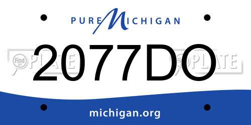 2077DO Michigan License Plate