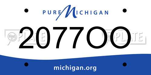 2077OO Michigan License Plate
