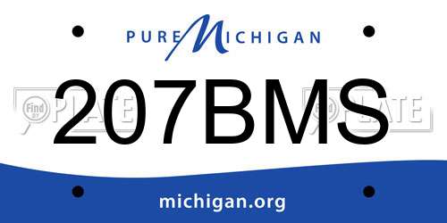 207BMS Michigan License Plate