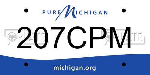 207CPM Michigan License Plate