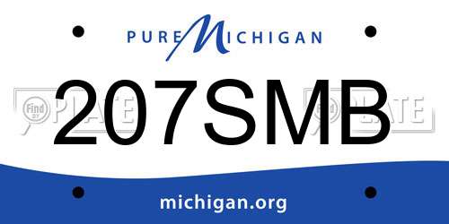 207SMB Michigan License Plate