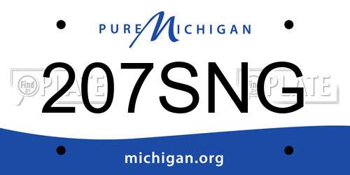 207SNG Michigan License Plate