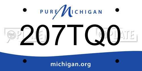 207TQ0 Michigan License Plate