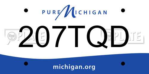 207TQD Michigan License Plate
